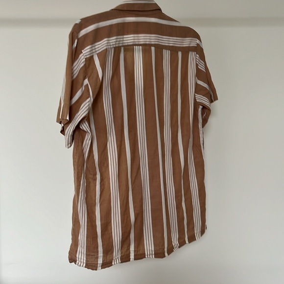 Lekha Striped Cotton Unisex Camp Shirt - Picture 4 of 6